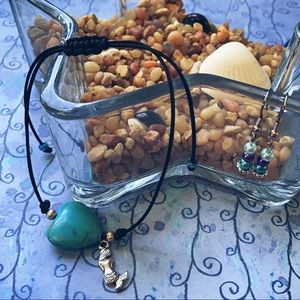 Mermaid 🧜‍♀️ blue Turquoise Stone set